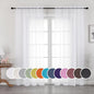 OWENIE White Sheer Curtains 72 Inches Long 2 Panels, Transparent Voile Sheer White Curtains Double Rod Pocket Gauze Drapes for Living Room Bedroom Window Sliding Glass Door Treatment, 42 x 72 Inch