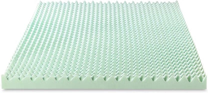 Best Price Mattress 4 Inch Egg Crate Memory Foam Mattress Topper with Calming Aloe Infusion, CertiPUR-US Certified, King