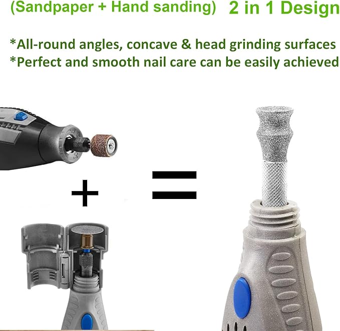 ClassA+80 Diamond Dog Nail for Dremel, Screw-Mounted Mode Nail Dremel Tool for Dogs, Especially Suitable for Long-Haired Dogs, Dremel Polishing Bits, Animals Nail Care & Home Grinder Tools-Mewly Pet