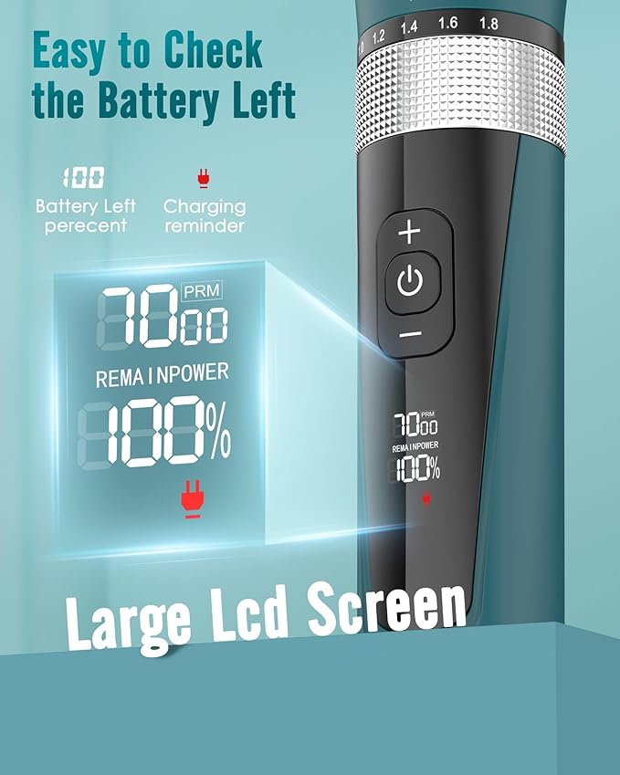 oneisall Cat Clippers for Matted Hair, 5-Speed Quiet Cat Grooming kit, Cordless Pet Shaver for Long Hair,Waterproof Pet Hair Trimmer, Pet Clippers for Cats(Green)-Mewly Pet