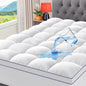 CYMULA Super Queen Mattress Topper Waterproof, Cooling Pillow Top Mattress Topper, Extra Thick Mattress Pad Cover with 8-21 Inch Pockets, Plush Down Alternative Fill Mattress Protector