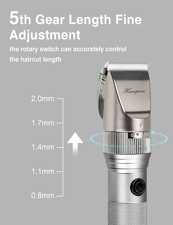 Dog Grooming Clippers High Power Dog Clipper for Thick Heavy Coats Low Noise Plug-in Pet Trimmer Pet Professional Grooming Clippers with Guard Combs Brush for Dogs Cats and Other Animals-Mewly Pet