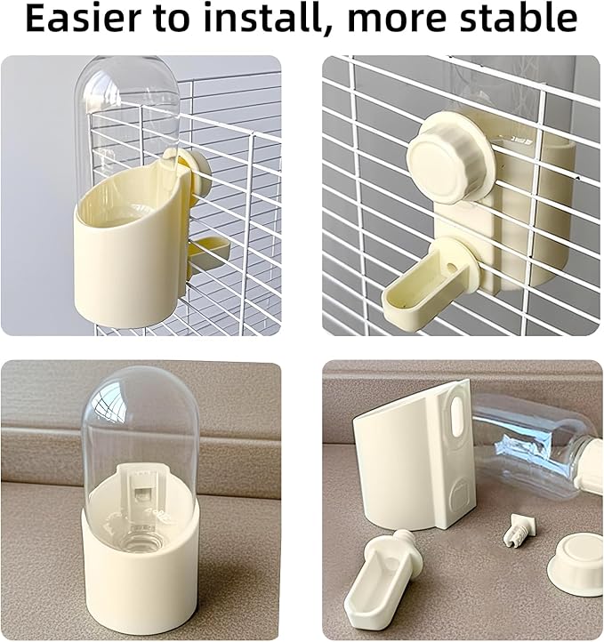 Automatic Hanging Bird Water Bottle - No Drip Cage Mounted Waters Feeder for Parakeets, Cockatiels, Budgies, Lovebirds, Finches, Canaries, Parrots (Bird Cage Accessories Travel Essential)-Mewly Pet