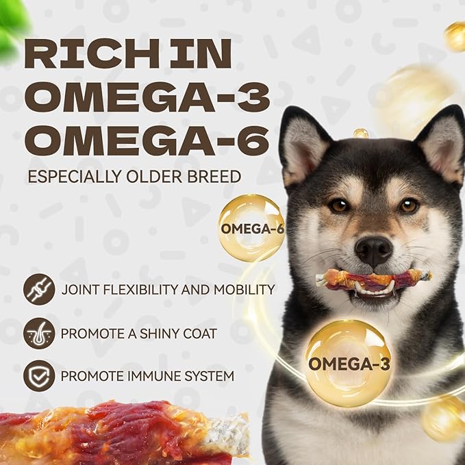 Chicken Duck Wrapped Cod Skin Sticks Dog Treats, Rawhide Free Dog Chews Long Lasting HealthTeeth Training Treats for Medium and Large Breed 10.58oz/12-14pcs-Mewly Pet