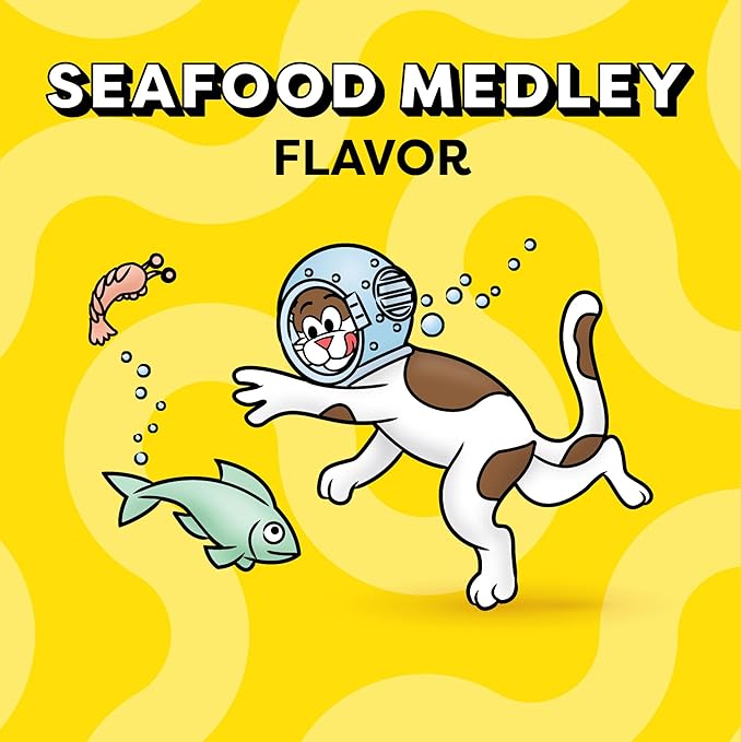 Temptations Classic Crunchy and Soft Cat Treats, Seafood Medley Flavor, 6.3 oz. Pouch (Pack of 10)-Mewly Pet