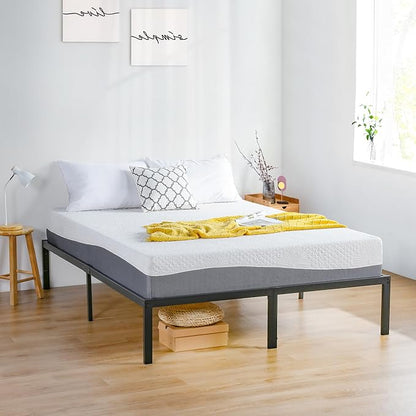 Olee Sleep Twin Mattress, 10 Inch Gel Memory Foam Mattress, Gel Infused for Comfort and Pressure Relief, CertiPUR-US Certified, Bed-in-a-Box, Medium Firm, Grey, Twin Size