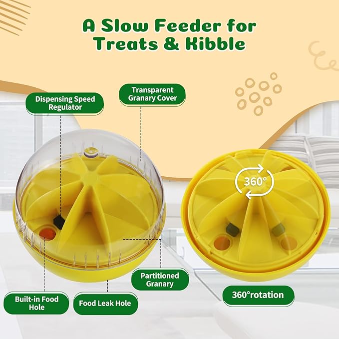 Treat Dispensing Dog Toys, Treat Ball for Large, Medium, Small Dogs, Dog Puzzle and Slow Feeder Dog Treat Ball, Mentally Boredom Stimulating Toys for Dogs, Dog IQ&Enrichment Toys for Smart Dogs-Mewly Pet