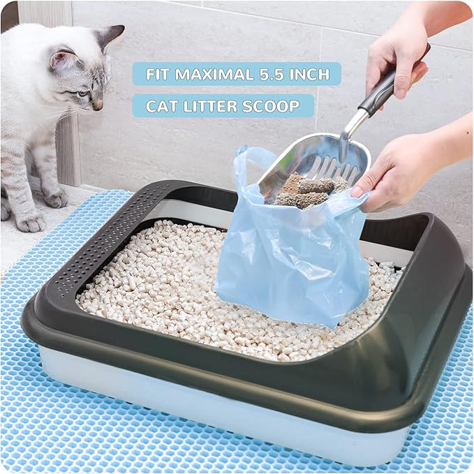 Cat Litter Bags, 120 Count, Ultra Thick, Scented, Leak-Proof, Disposable, 15 Liters Capacity-Mewly Pet