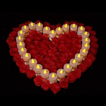 Tea Light Candles with Remote Control,Flickering Flameless LED Candle,Long Lasting 400+Hours,Battery Operated with Timer for Home Decoration Seasonal &Festival Celebration WarmYellow (24pcs)