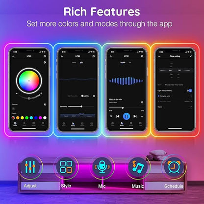 SINLEY Led Neon Rope Lights 150FT,Control with App/Remote,Flexible Led Rope Lights,Multiple Modes,IP68 Outdoor RGB Neon Lights Waterproof,Music Sync Gaming Led Strip Lights for Bedroom Indoor