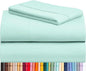 LuxClub 3 PC Sheet Set Bed Sheets Deep Pockets 16" Eco Friendly Wrinkle Free Cooling Machine Washable Hotel Bedding Silky Soft - Aquamarine Twin
