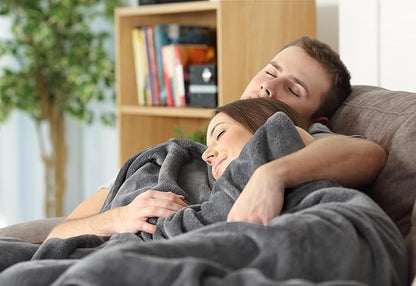 Utopia Bedding Fleece Blanket Queen Size Grey 300GSM Luxury Anti-Static Fuzzy Soft Microfiber Bed Blanket (90x90 Inch)