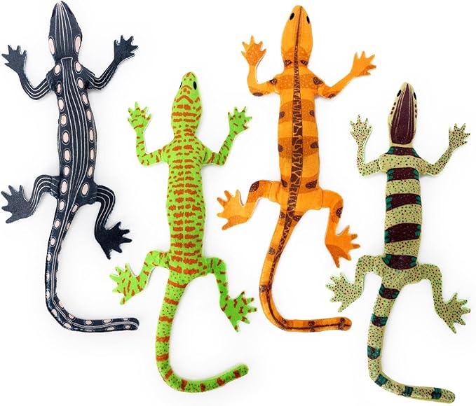 CiyvoLyeen Lizard Catnip Toys Chew Bite Resistant Toys for Indoor Cats Boredom Relief Teeth Cleaning Interactive Funny Cute Kitten Cat Lover Gifts Christmas Birthday Presents Set of 4-Mewly Pet