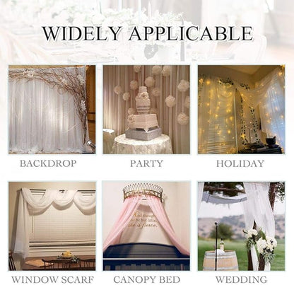 RYB HOME Sheer Curtains Valances-Bed Curtains, Kids Room Breezy Bedroom Window Valance Scarf for Canopy Frame Living Room Backdrop Table Runner,60 x 216 inch Long per Panel, 2 Panels, Dove Grey,Adult