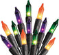Dazzle Bright Purple Orange and Green Halloween Lights, 20FT 100 Count Mini String Lights, Waterproof Halloween Decorations for Outdoor Indoor Patio Home Party Garden Yard Decor