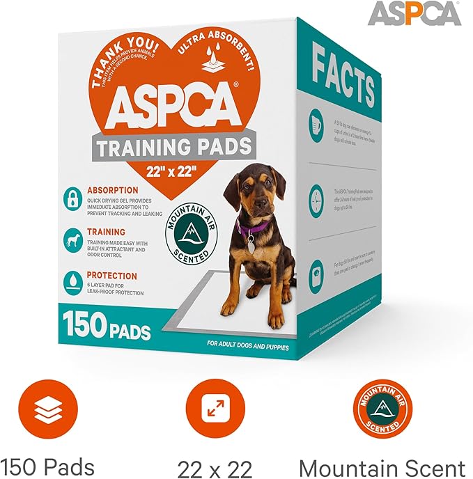 Scented Puppy Pads, [150 Count], Dog Pee Pads for Training, Absorbent Potty Pads for Dogs, Quick-Drying Leakproof Large Dog Pads with Odor Control, 22"x22", Puppy Pads for Indoor or Outdoor Use-Mewly Pet