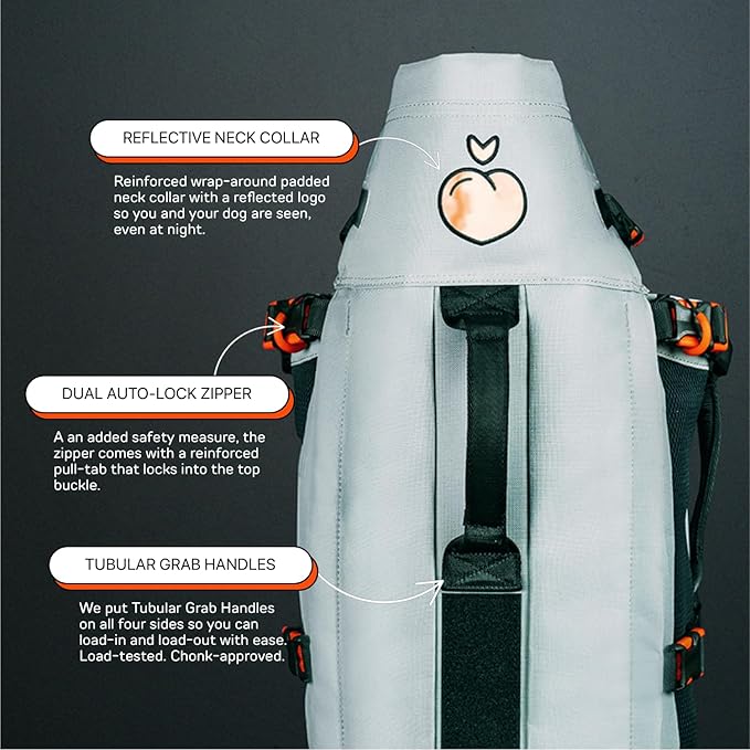 The Maxine One Medium Dog Carrier by Little Chonk | Dog Backpack Carrier for Medium Sized Breeds | Adjustable Front Facing Pet Carrier for Travel | Dog Hiking Backpack - Bark After Dark Black-Mewly Pet