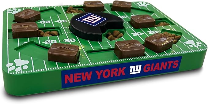 Pets First NFL New York Giants Puzzle Toy - Interactive Dog Treat Puzzle-Mewly Pet
