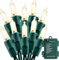 Christmas Lights - Battery Operated String Lights 50 LED String Lights Mini Lights with Auto-Timer and 8 Lighting Modes for Christmas Wreath Party Wedding Garden Home Decoration, Warm White