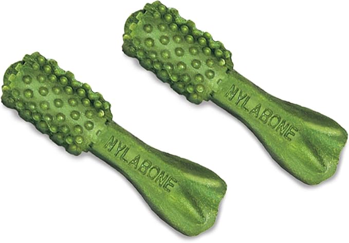 Nylabone Nutri Dent Dog Dental Chews - Natural Dog Teeth Cleaning & Breath Freshener - Dental Treats for Dogs - Fresh Breath Flavor, Mini (32 Count)-Mewly Pet