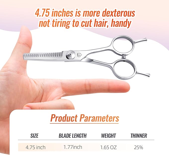 Dog Grooming Scissors: 4.75" Pet Thinning Shears Made Of Advanced Stainless Steel Alloy for Trimming Dogs Cats and Other Pets Face and Paws-Mewly Pet
