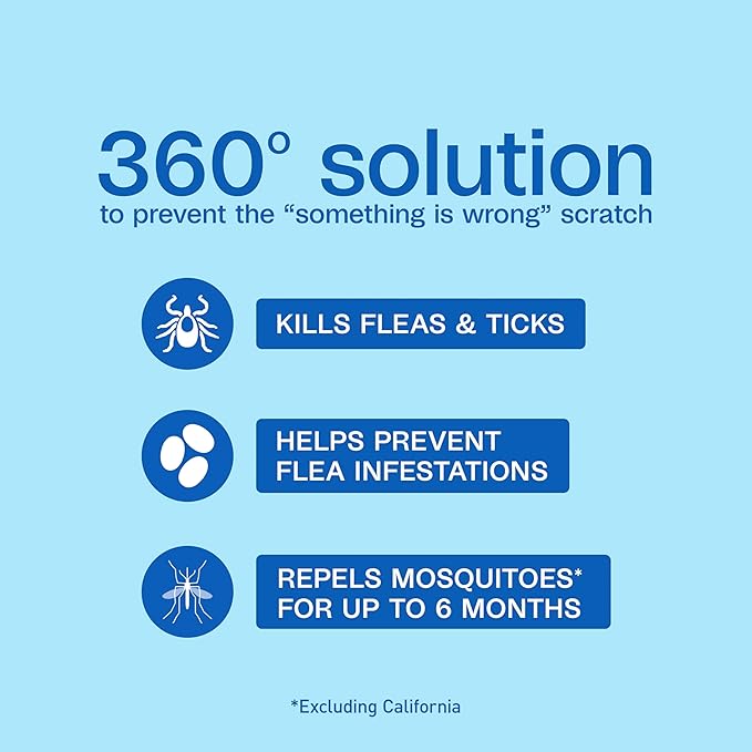 Adams Flea & Tick Collar Plus for Dogs & Puppies |2 Pack |12-Month Protection |One Size Fits All Dogs & Puppies 12 Weeks and Older |Kills Fleas and Ticks |Repels Mosquitoes (excluding California)-Mewly Pet
