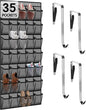 35 Compartment Over The Door Storage - Breathable Mesh Hanging Organizer with Large Pockets, Space Saving Design for Men & Women's Footwear, Closet, Bedroom (Gray)
