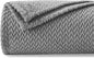 NEWCOSPLAY Super Soft Throw Blanket Grey Premium Silky Flannel Fleece Leaves Pattern Lightweight Bed Blanket All Season Use (Grey, Throw(50"x60"))