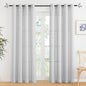RYB HOME Grey Sheer Curtains - Linen Grommet Window Curtain Drapes Light Airy Semi Sheers for Bedroom Patio Living Room Patio Door, Wide 52 x Long 84 inch, 2 Panels, Dove Grey