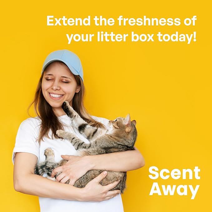 Cat Litter Deodorizer | Litter Box Odor Eliminator | Fragrance-Free with Active Carbon | Eliminates Cat Odors and Smells to Keep Your Home Fresh and Clean (Pack of 1)-Mewly Pet