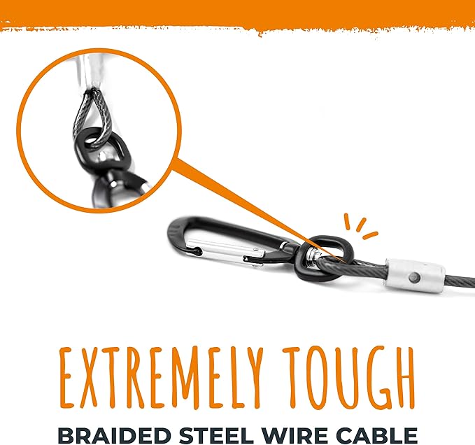 Mighty Paw Dog Seat Belt Vehicle - Chew-Proof Dog Belt - Great for Teething Puppies - Latch Bar Attachment Like Child's Car Seat - Aviation Aluminum Carabiner - Strong Enough for Climbers - 850+ LB-Mewly Pet