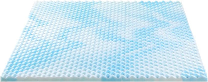 ZINUS 1.5 Inch Swirl Gel Cooling Memory Foam Mattress Topper, Smaller, More Convenient WonderBox Packaging, Cooling, Airflow Design, CertiPUR-US Certified, King