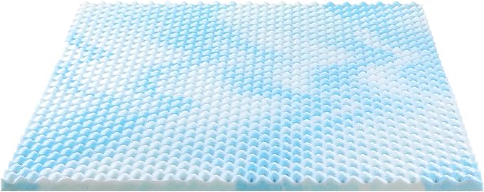 ZINUS 1.5 Inch Swirl Gel Cooling Memory Foam Mattress Topper, Smaller, More Convenient WonderBox Packaging, Cooling, Airflow Design, CertiPUR-US Certified, Twin