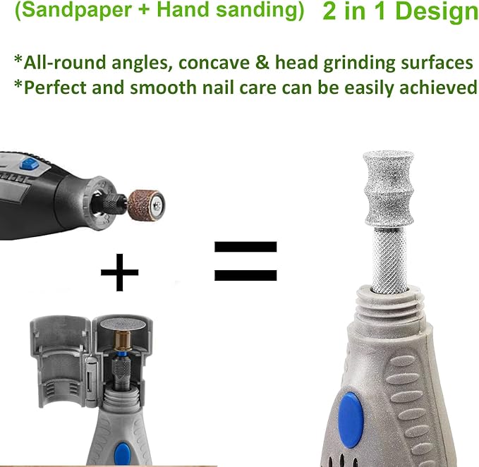 ClassC+80 Diamond Dog Nail for Dremel, Screw-Mounted Mode Nail Dremel Tool for Dogs, Especially Suitable for Long-Haired Dogs, Dremel Polishing Bits, Animals Nail Care & Home Grinder Tools-Mewly Pet
