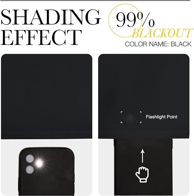 NICETOWN Bathroom Blackout Curtains and Drapes, 2 Panels, 55 inches Wide by 57 inches Long, Black Solid Thermal Insulated Grommet Blackout Drapery Panels for Window