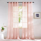 NICETOWN Light Pink Sheer Curtains 96 inches Long, Grommet Voile Sheer Textured Airy & Lightweight Curtains & Drapes Light Filtering for Bedroom/Living Room, W54 x L96, 2 Panels