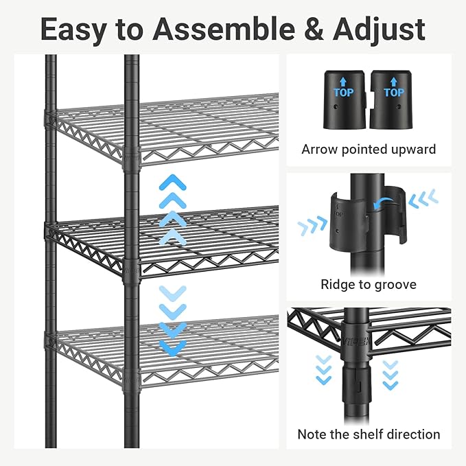 VIPEK V5C Medium Covered Clothes Rack Heavy Duty Portable Closet Wardrobe, Freestanding Black Clothing Rack with Black Upgarded Polyester Cover, Adjustable Custom Closet Rack, 57.9" Lx17.3 Wx76.4 H