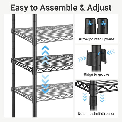 VIPEK V5C Medium Covered Clothes Rack Heavy Duty Portable Closet Wardrobe, Freestanding White Clothing Rack with Grey Upgarded Polyester Cover, Adjustable Custom Closet Rack, 57.9" Lx17.3 Wx76.4 H