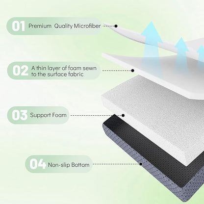 Japanese Floor Mattress Queen, Anti-Slip Japanese Futon Foldable Tatami Mat for Guests, Green