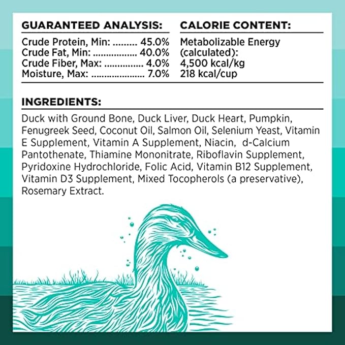 BIXBI Rawbble Freeze Dried Dog Food, Duck Recipe, 4.5 oz - 95% Meat and Organs, No Fillers - Pantry-Friendly Raw Dog Food for Meal, Treat or Food Topper - USA Made in Small Batches-Mewly Pet