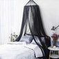 AIFUSI Mosquito Net for Bed, King Size Bed Canopy Hanging Curtain Netting, Princess Round Hoop Sheer Bed Canopy for All Kids Baby Cribs and Adult Beds Fit Twin, Full, Queen - Black