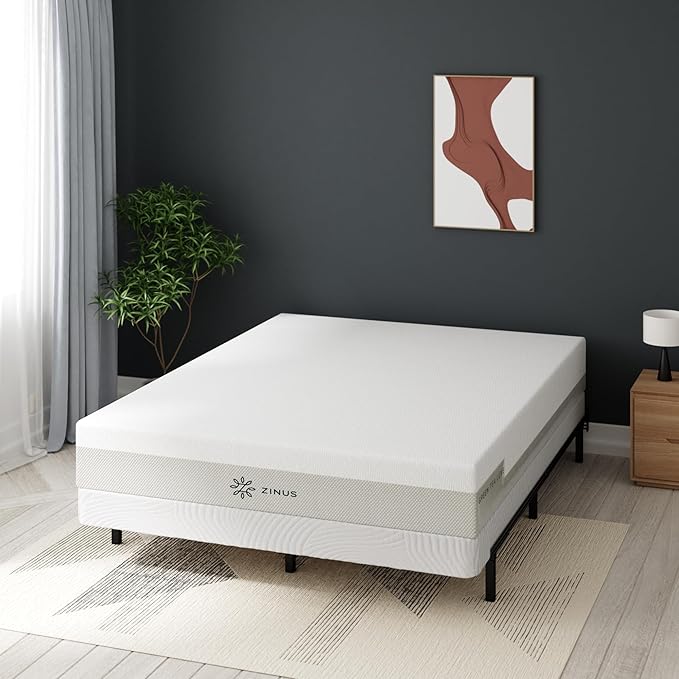 ZINUS Edgar 4 Inch Bamboo Box Spring, Mattress Foundation, Sturdy Bamboo Structure, Low Profile, Easy Assembly, Full