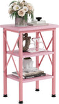 VECELO Modern Nightstands X-Design Side End Table Night Stand with Storage Shelf for Bedroom,Living Room,