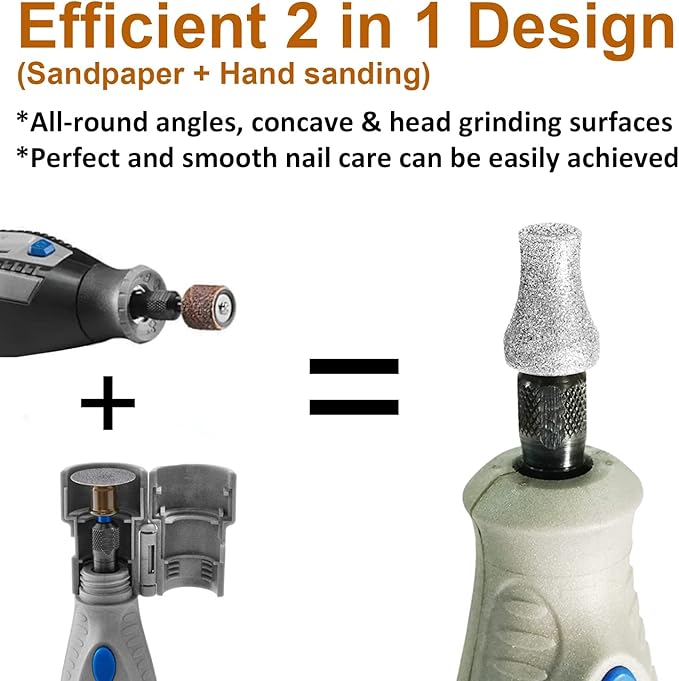 Diamond Dog Grinder for Dremel, Nail Drill Bits for Dogs & Pets Care, 1/8'' Dremel Tool-Mewly Pet