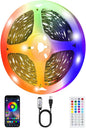 LED Strip Lights for Bedroom, 32.8ft Smart RGB Music Sync Bluetooth App & Remote Control, USB-Powered LED Strip Lights for TV, Gaming, Bedroom, PC, Home Theater