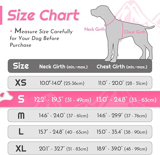 Eagloo Dog Harness Small Sized Dog, No Pull Service Vest with Reflective Strips and Control Handle, Adjustable and Comfortable for Easy Walking, No Choke Pet Harness with 2 Metal Rings, Pink, S-Mewly Pet