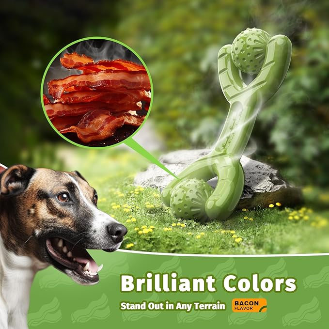 Indestructible Dog Toys for Aggressive Chewers - Heavy Duty Chew Proof Durable Toy for Large Breed Dogs, Interactive Tough Nylon Bone for Boredom Relief & Mental Stimulation-Mewly Pet