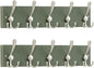 SKOLOO Creations Forest Green Solid Wood Wall Mounted Coat Rack, 5 Hooks, 17" Long - Kitchen, Mudroom, Entryway, Bathroom - Includes Mounting Hardware, Wall Coat Hanger, Towel Rack, Pack of 2