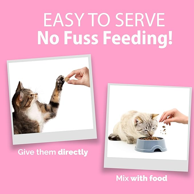 Pet Chef Feline Treats - Fix Cat UTI - Natural & Organic UTI Remedy for Cats. Feline UTI Prevention - Low Calories- Reduce cat Fur Balls, and Vomiting. Cat Urine Crystals Prevention.-Mewly Pet