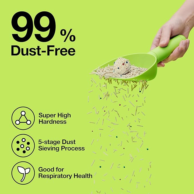 VETRESKA Tofu Cat Litter, Natural Strong Clumping Flushable Litter Pellets, Ultra Water Absorbent Deodorant Tofu Litter, Dust-Free Low Tracking Cat Litter, Cactus(5.5lb×4bags)-Mewly Pet